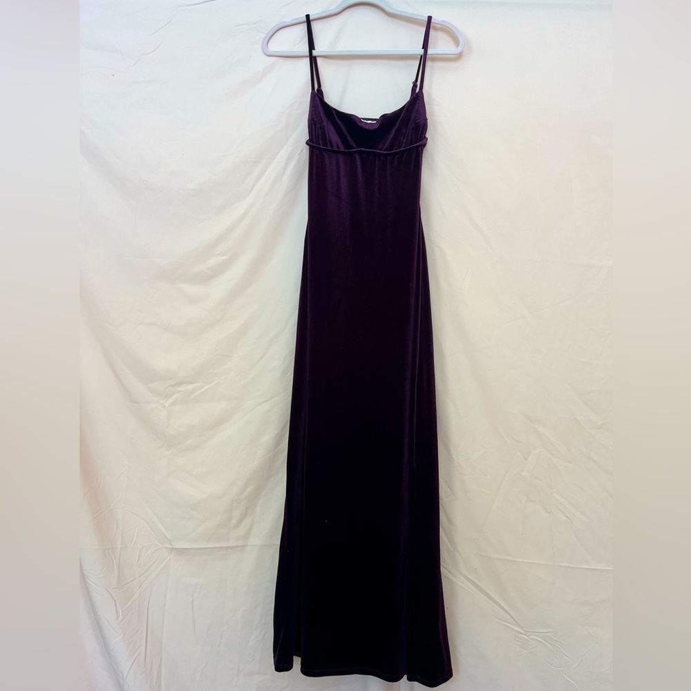 Velvet Deep Purple Maxi Dress